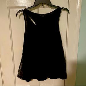 Forever 21+ Black XL Swing Tank with Lace Side Panels